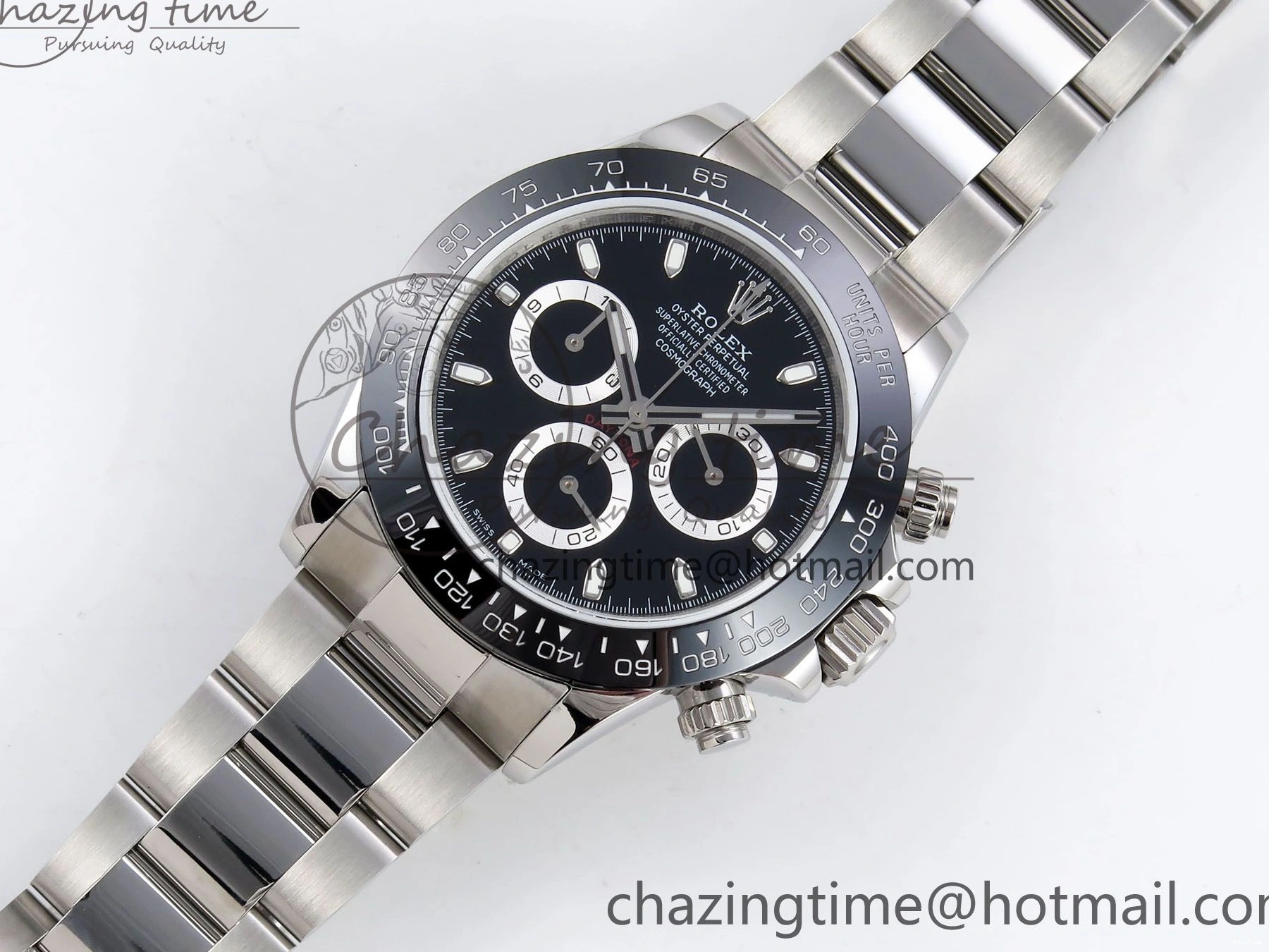 MiroTime 0322 Breathable Daytona 116500 JDF 1:1 Best Edition 904L Steel Black Dial on SS Bracelet A 1337